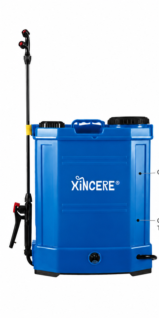 Electric backpack sprayer front view