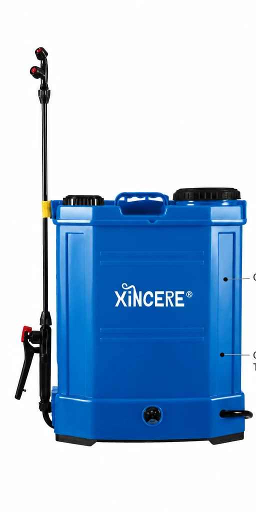 Electric backpack sprayer front view