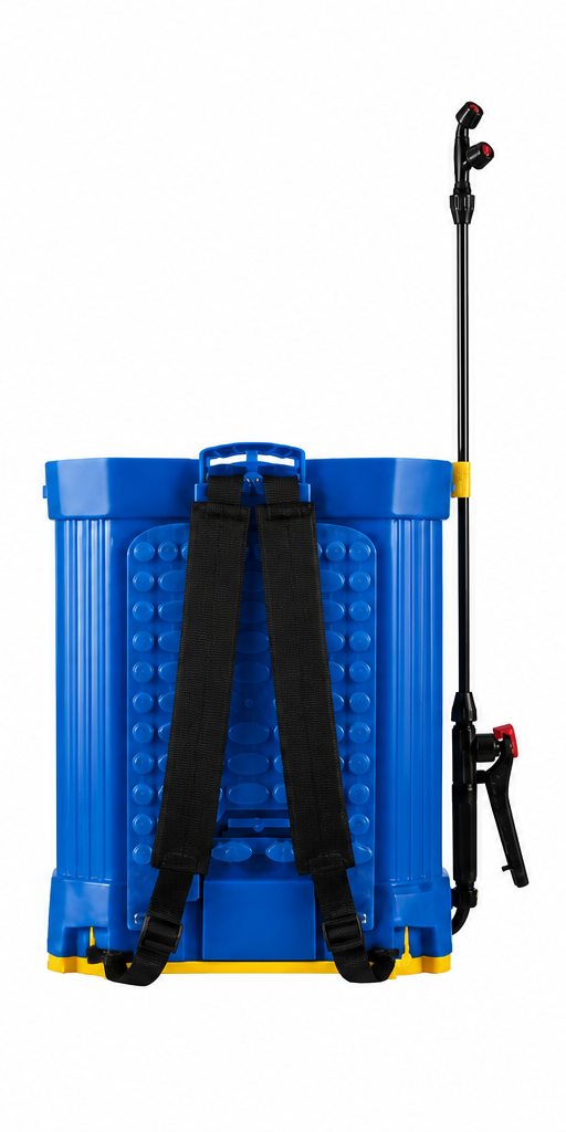 Electric backpack sprayer back view