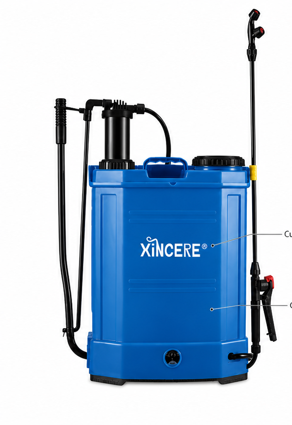 Manual backpack sprayer front view